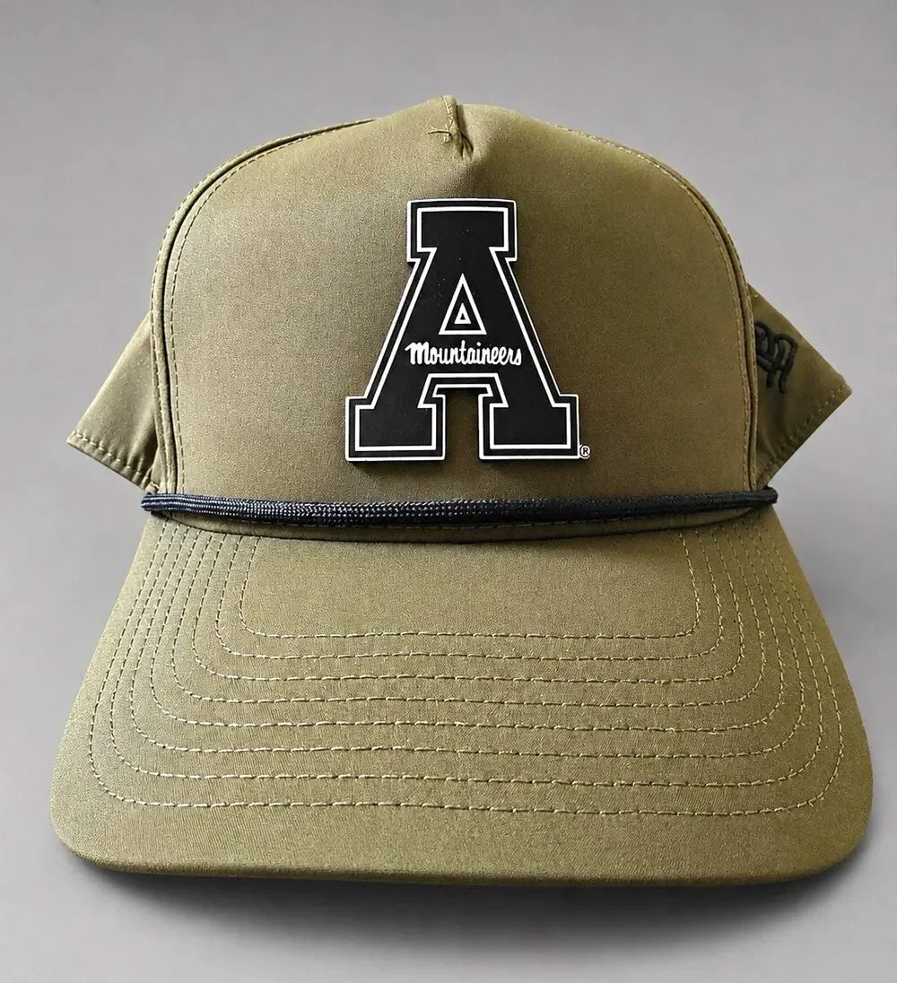 Branded Bills Performance 545 Appalachian State Mountaineers Olive Snapback Hat